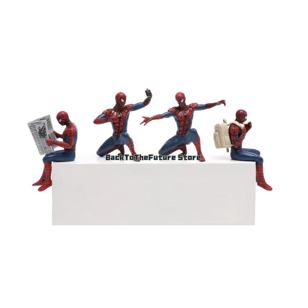 MINISO 4pcs Hasbro Marvel Spider Man Superhero Spiderman 7-9cm Action Figure Spider-Man Anime Collection Mini Toys Model Children Gift