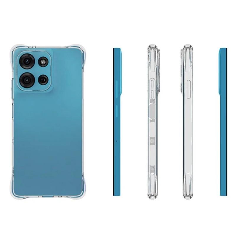 For Motorola Moto G75 5G Clear TPU Case WANLONFENG TM Series 2.0mm Phone Back Cover