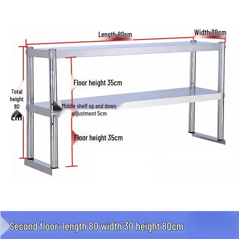 

Adjustable 2-Tier Stainless Steel Storage Rack