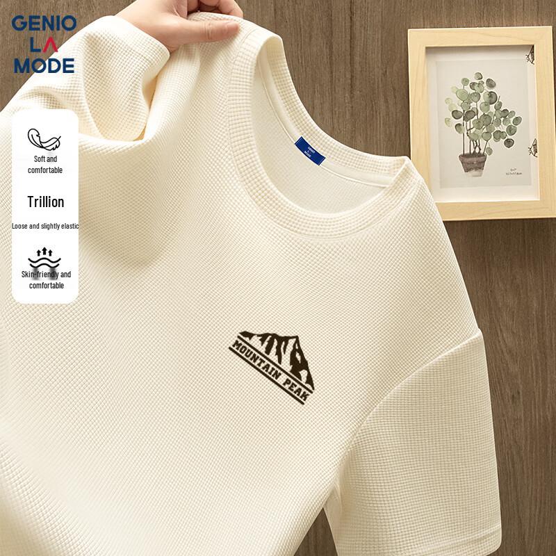 Men s Waffle Knit Short Sleeve T-Shirt M