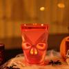 Flashing Halloween Glowing Skull Cup Double Layer Design LED Light Skull Head Glowing Wine Cup Mini Plastic Drinking Mug Bar