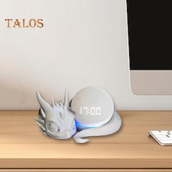 3D Printed Dragon Speaker Stand Lying Dragon Smart Speaker Base Cartoon Dragon Loudspeaker Base Home Office Desktop Decoration