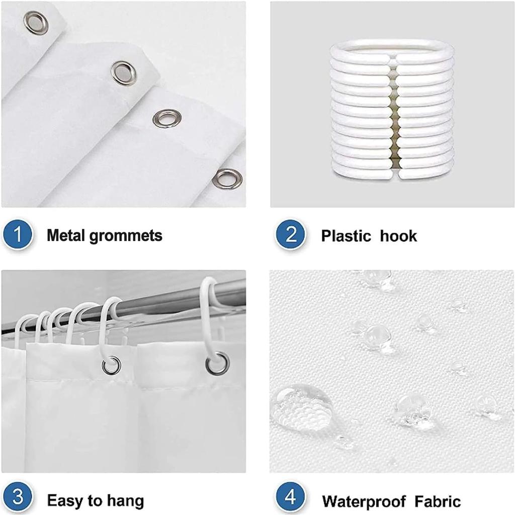 Kids World Map Shower Curtain with Cartoon Animal Pattern, Educational Waterproof Polyester Fabric for Children's Bathroom Decor