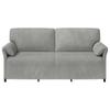3 Seater Sofa Light Grey 198 x 83 x 95 cm Velvet