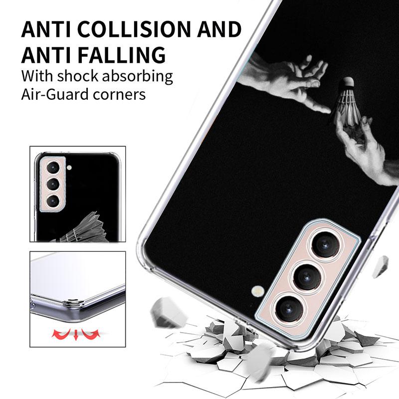 Badminton Sport Phone Case For Samsung A16 A26 A36 A56 A17 A15 A25 A35 A55 A14 A24 A34 A54 A04S A05S Galaxy Note 20 10 9 8 A9 A8