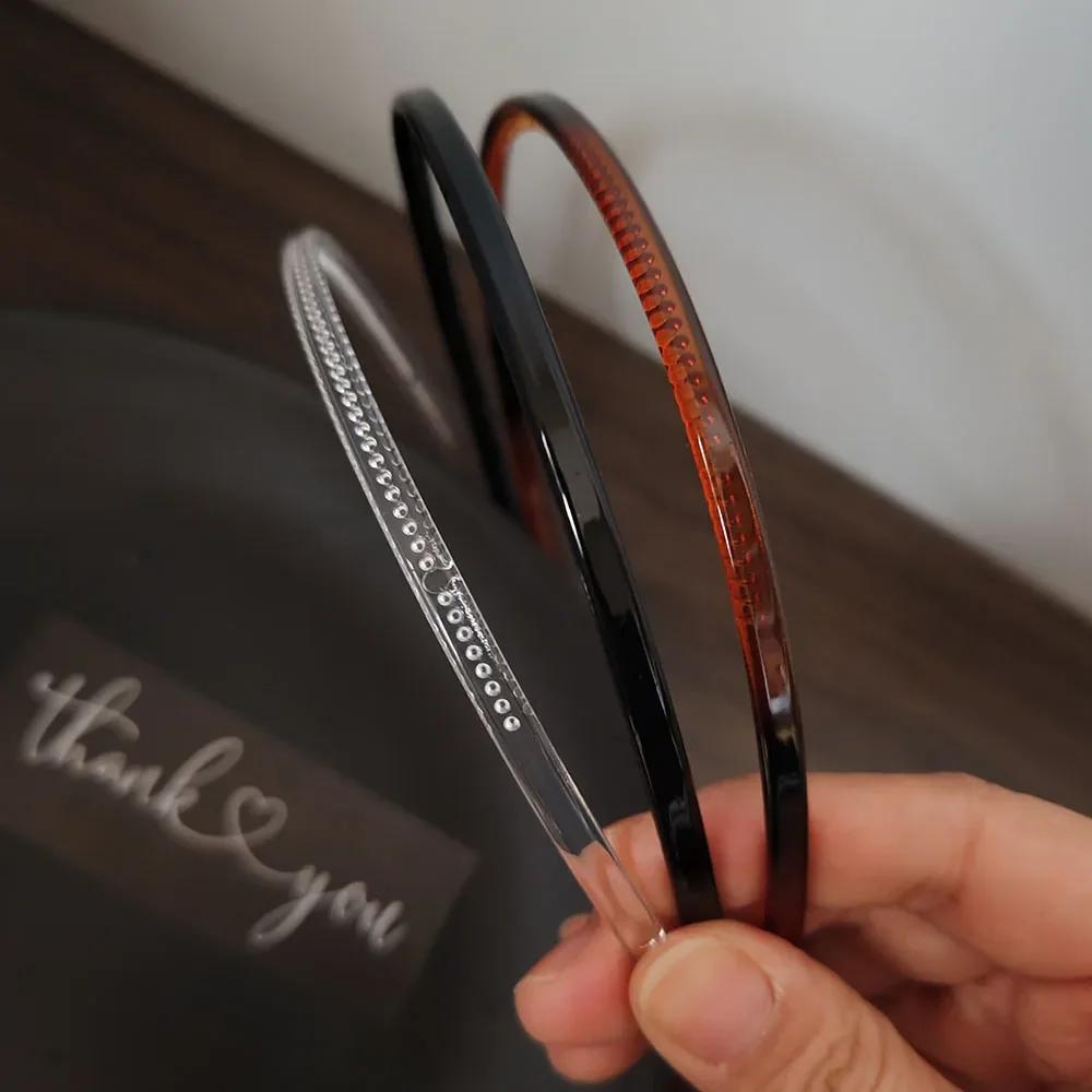 

Винтажный набор из 3 предметов, штабелируемый, с зубчатым ободком для волос, конфетного цвета, простой для женщин, девушек, корейский, противоскользящий, простой ободок, аксессуары для волос