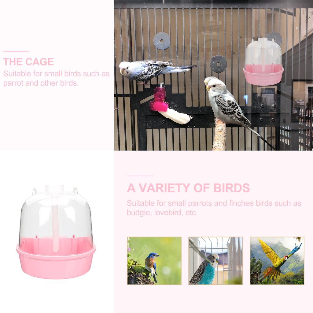 1Set Bird Bath Cube Safe Lightweight Parrot Bathing Basin for Small Pet Birds Cage Use Cleaning Activity Enrichment Supply