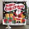 ZHL22Christmas Shower Curtain for Bathroom Waterproof Decoration with Hooks Weighted Lead Hem Heavy Duty Polyester Bath Curt2Ol%