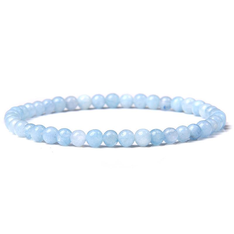 JYL TS Bracelet Zodiac  Obsidian Beads Strengthens Star Sign & Protection imitation aquamarine