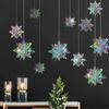 6Pcs/Set Hollow Christmas 3D Paper Snowflake Pendant Three-dimensional Christmas Decorations  Gifts