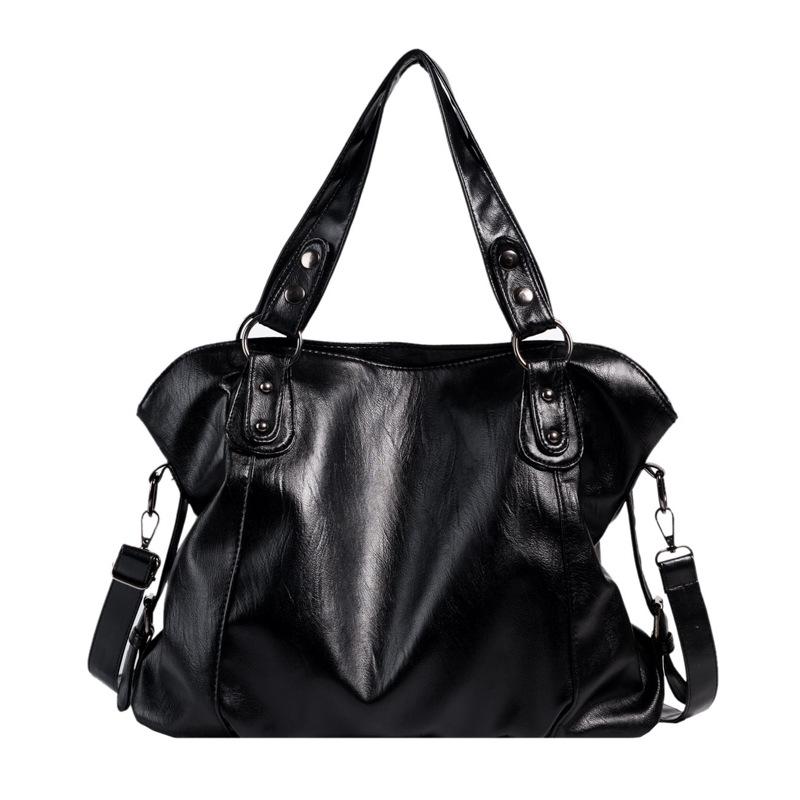 High Quality PU Leather Women Handbag Casual Versatile Tote Bag Large-capacity E Retro Elegant Shoulder Bag for Commuting
