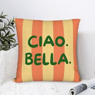 Pillow Case Ciao Bella Italian Style Graphic Pillow Cover For Couch Sofa Bedroom Morden Pillowcases