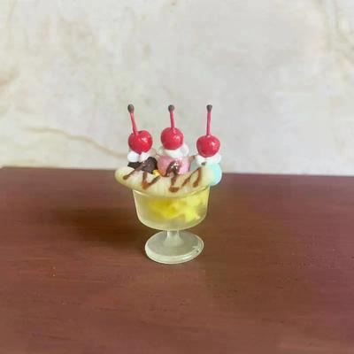 112 1Pcs 16 Dollhouse Mini Banana Buffy Ice Cream Cup Pretend Play Kitchen For Kids Toy Accessories For Kids Adults Children's Birthday Gift Holiday