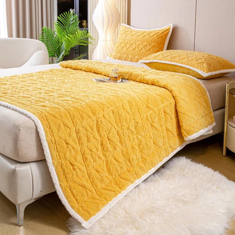 Thick Mattress Topper Pad Fleece Bedspread Soft Non-Slip Thin Tatami Mat Home Dormitory Bedsheet Mattress Cover Winter Warm