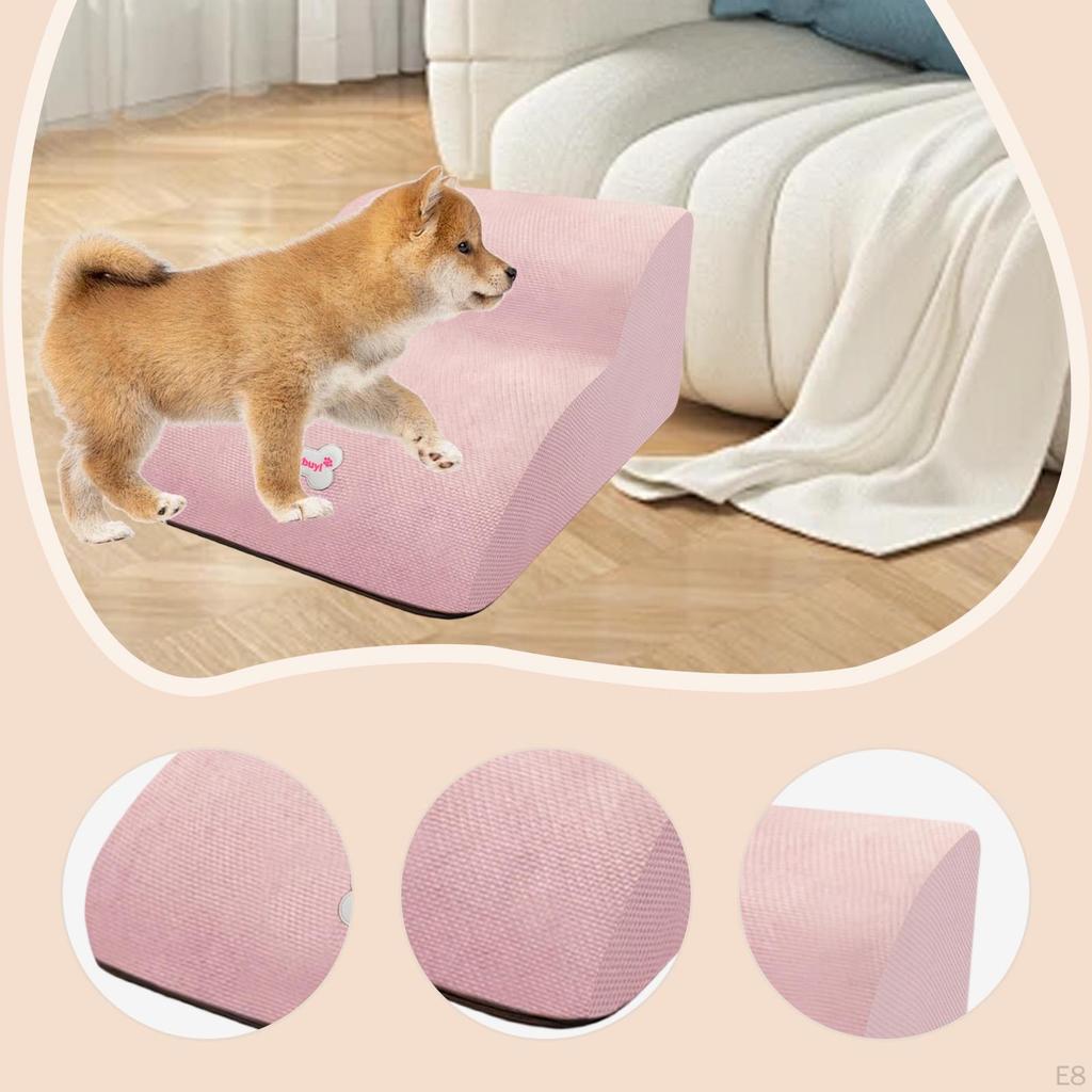 2 Step Dog Stairs Slope Stair Anti Slip Comfortable Removable Cover Multipurpose Gentle