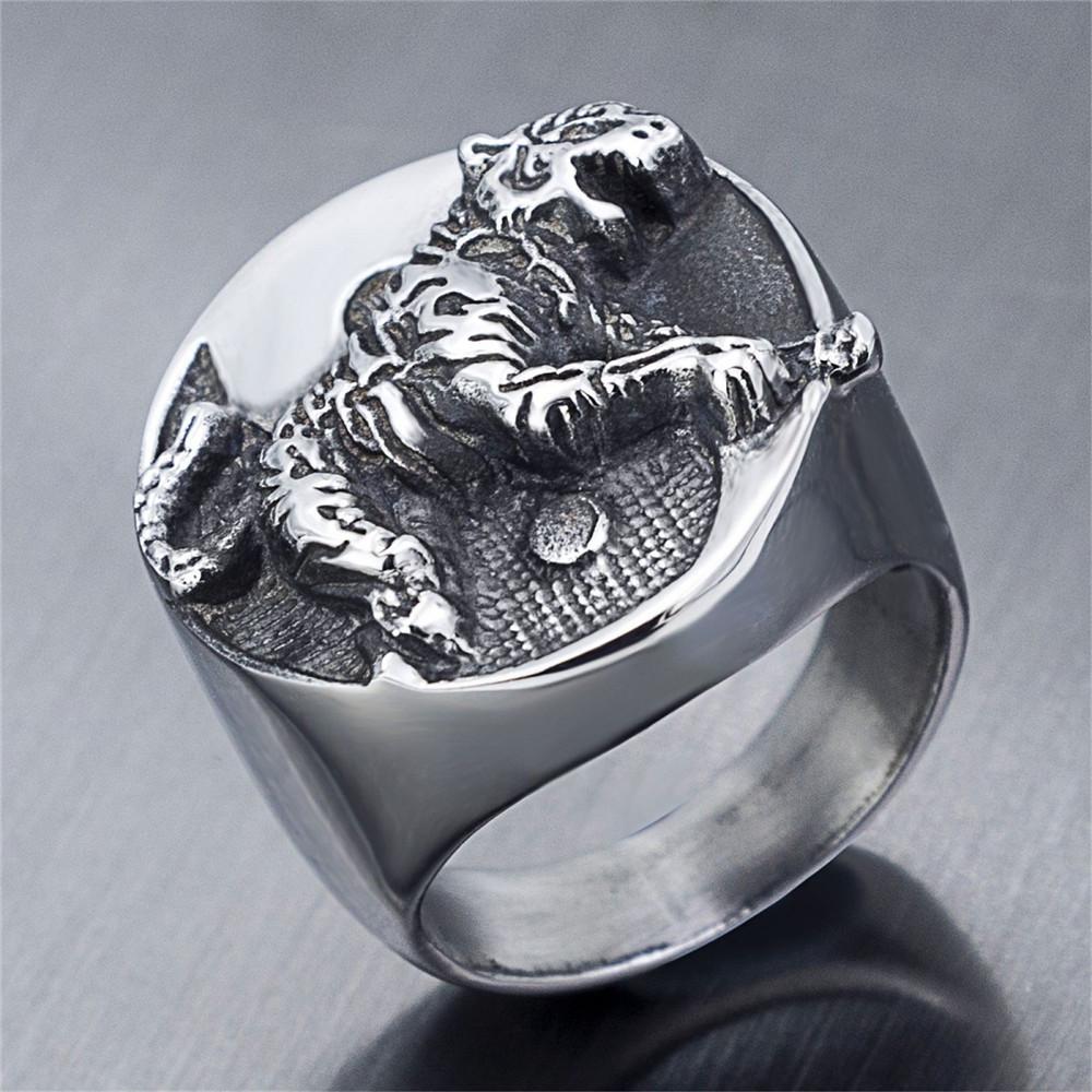 

Tai Chi Tiger Men s Retro Band Ring 13 срібний