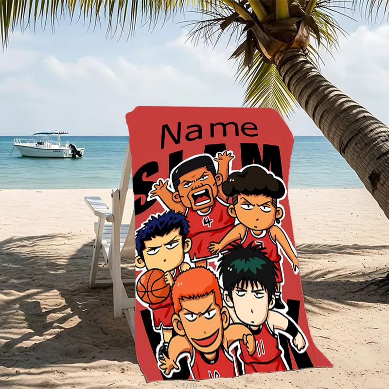 Customizable Personalized Beach Towels Sakuragi Hanamichi Themed designs.Suitable for the Beach, Yoga, Sports;ideal As Beach Accessories