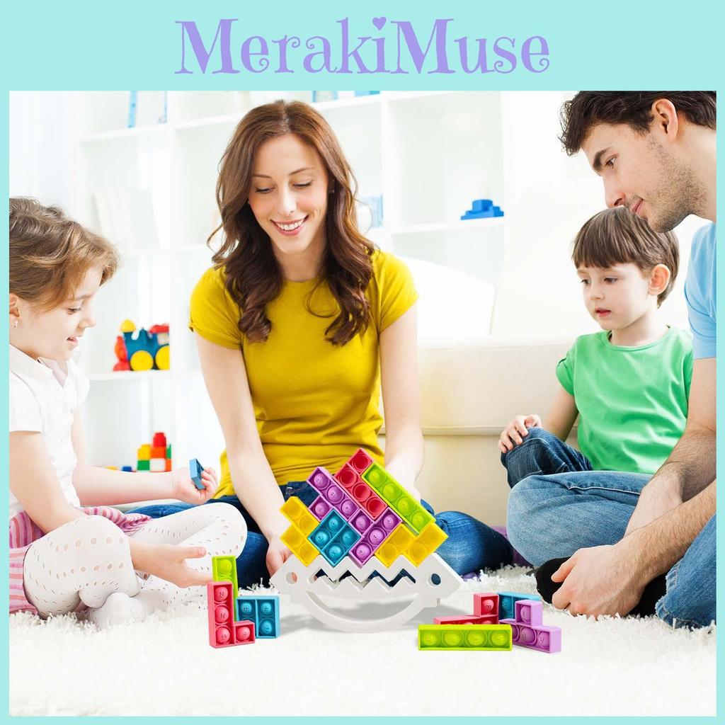 Silicone Kids Stacking Blocks With Balance Fun For Parentchild Play
