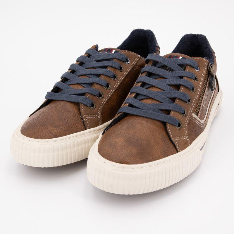 Baskets basses à lacets avec zip Homme MUSTANG