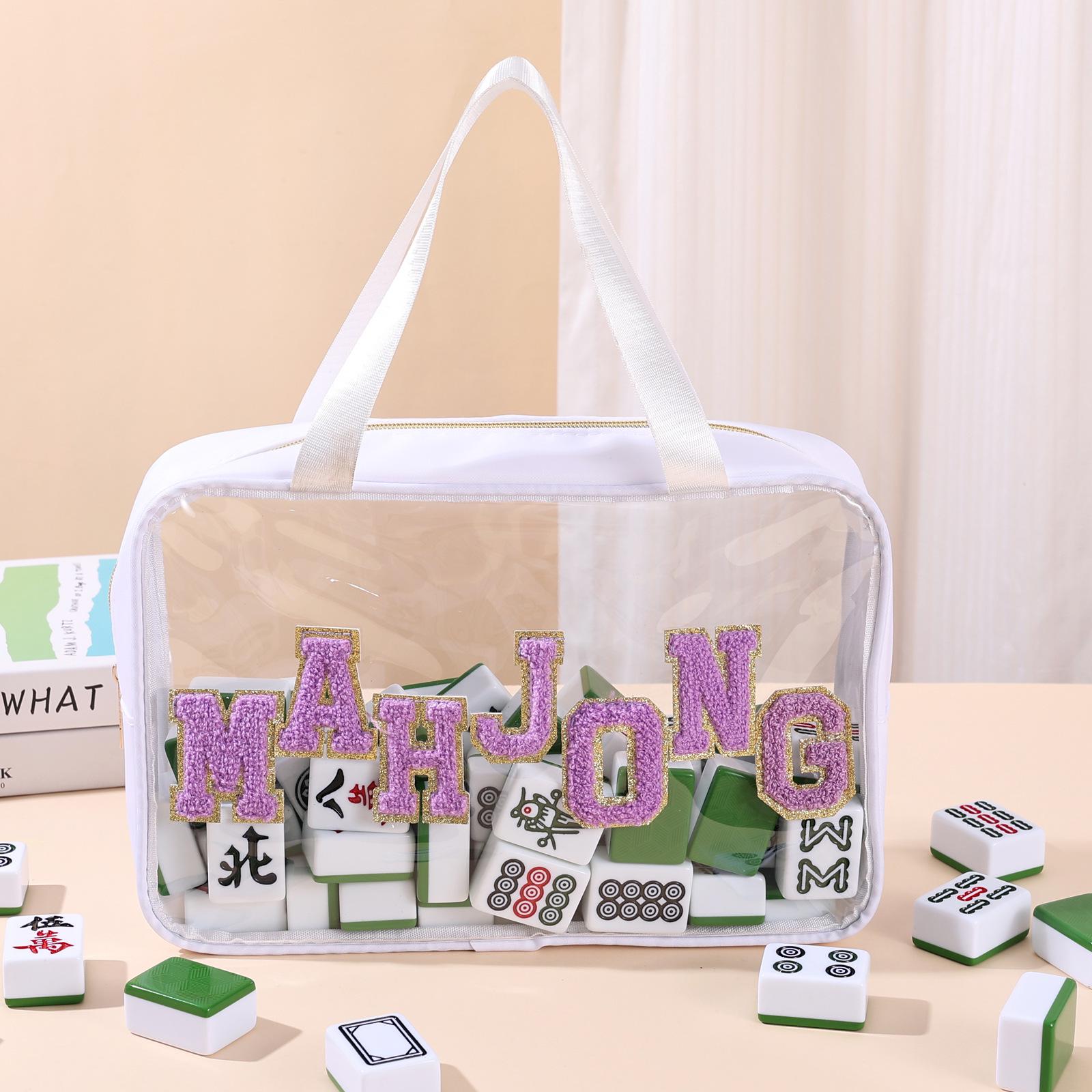 

Cross-Border Mahjong Storage Bag: Portable, Transparent, Large-Capacity, Multifunctional Travel Toiletry Handbag