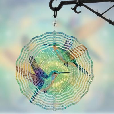 360 Degree Rotating Hummingbird Wind Spinner for Garden Balcony Yard Outdoor Decor No Batteries Needed All Season Gift