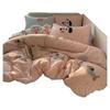 Dachshund Bowknot Chenille Embroidered Cotton Quilt Set - Soft, Skin-Friendly, Four or Three-Piece Dormitory Set