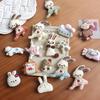 Korean Floral Rabbit & Cartoon Animal Hair Clip for Kids' Clothing Accessories