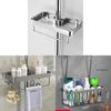 Modern Minimalist Plastic Bathroom Wall Shelf With No Drilling For Shower And Kitchen Storage