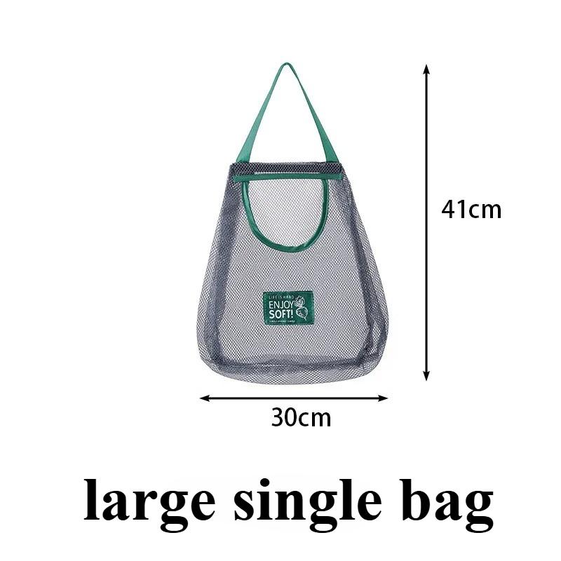 

Hanging Kitchen Mesh Bags - Reusable Storage Bags for Fruits Vegetables Ginger Garlic Potatoes Onions
