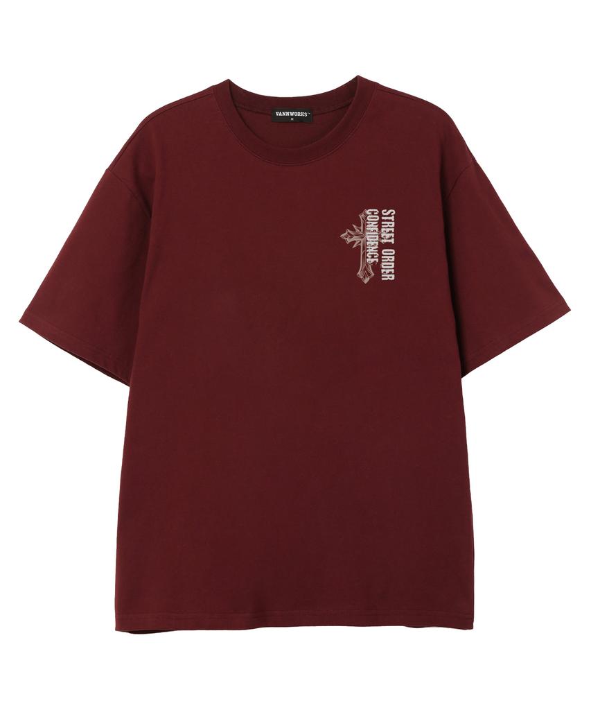VANNWORKS Mini Confidence Short Sleeve T-Shirt (Vs0134) Burgundy (B Type)
