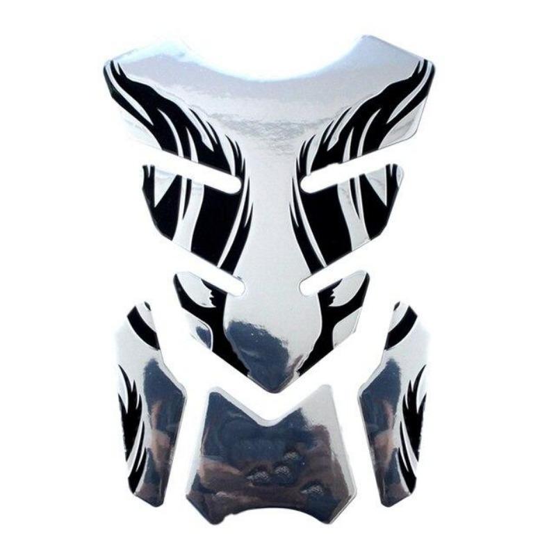 1 szt. Naklejka na zbiornik paliwa motocykla Fishbone 3D Naklejki na zbiornik paliwa Olej Gaz Ochronna Pokrywa Dekoracja Płomień Akcesoria motocyklowe