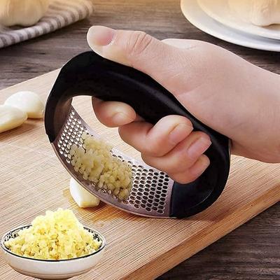 High-Efficiency Stainless Steel Garlic Press – Manual Mincer for Effortless Garlic Crushing, Chopping Vegetables, and Easy Cleaning