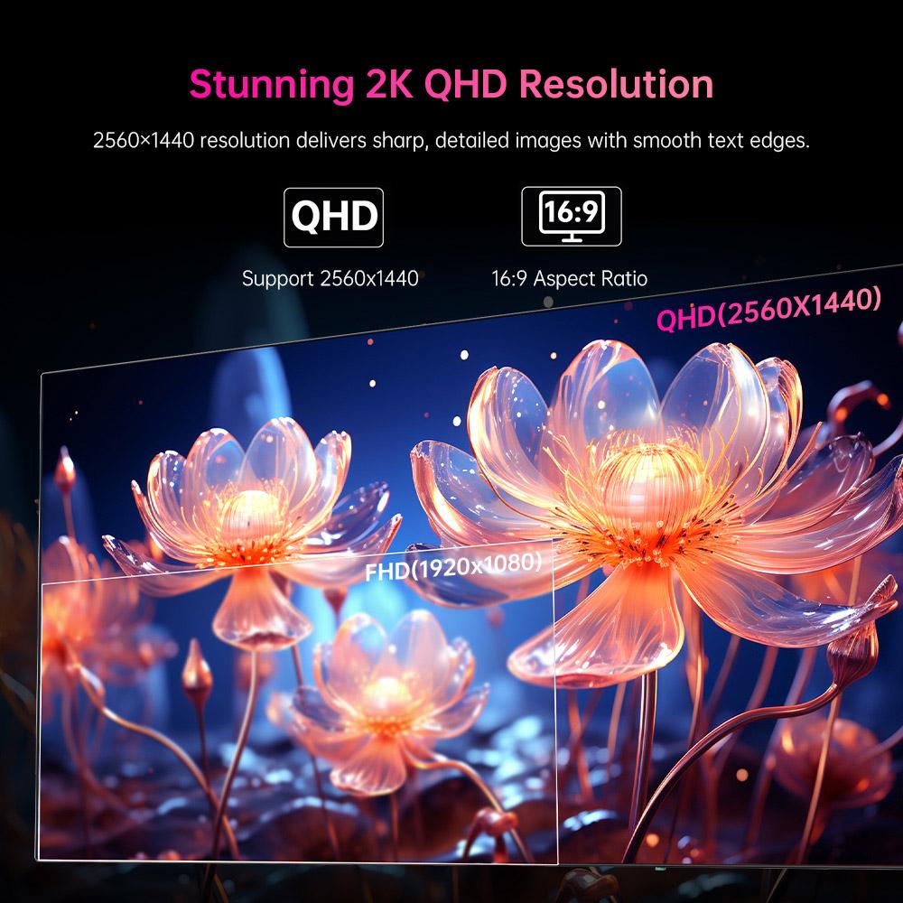 KTC H27E6 27" 2K QHD Fast IPS Gaming-Monitor, 320Hz Bildwiederholfrequenz, 1ms Reaktionszeit, HDR 400, 144% sRGB, FreeSync & G-Sync kompatibel