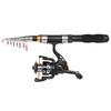 Portable Fishing Rod and Reel Combo Telescopic Fishing Rod Pole Reel Set Fishing Line Lures Hooks Barrel Swivels with