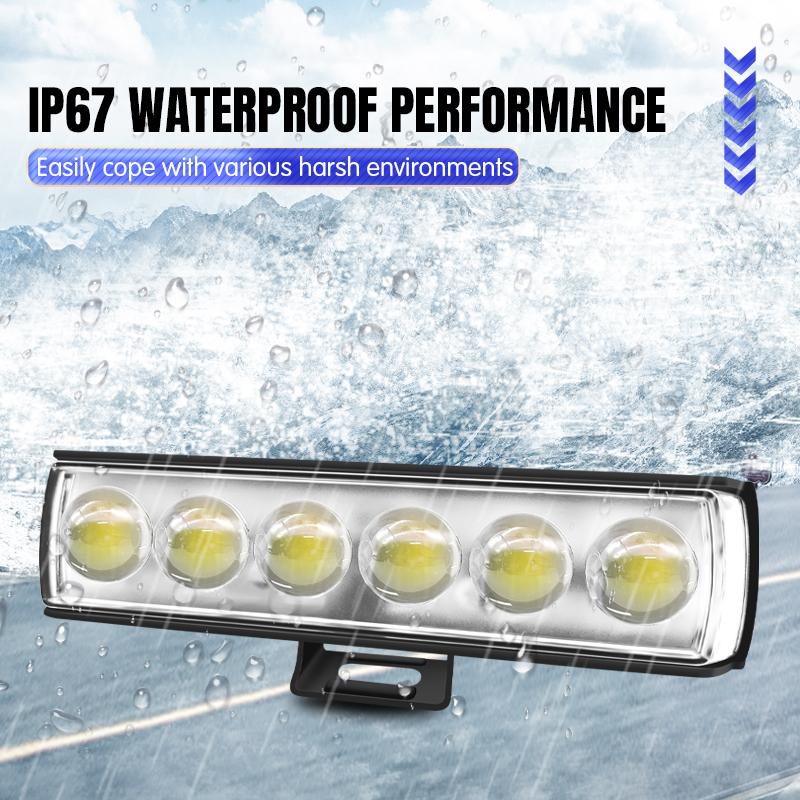 Motorcycle LED Spotlights Headlights 6 Lens Multicolor Lights Driving Light Fog Lamp Motorbike Scooter Running Lamp 12V