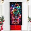 Christmas UV Fluorescent Door Banner/cover Background/holiday Party Decoration/Christmas Decorative Hanging Cloth