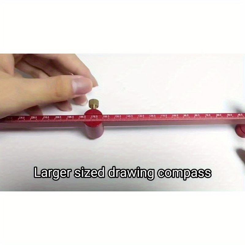 1pc 36.5mm-300mm Woodworking Scribing Gauge Center Finder Ruler Lengthening Aluminum Alloy Scribing Circle Ruler Woodworking