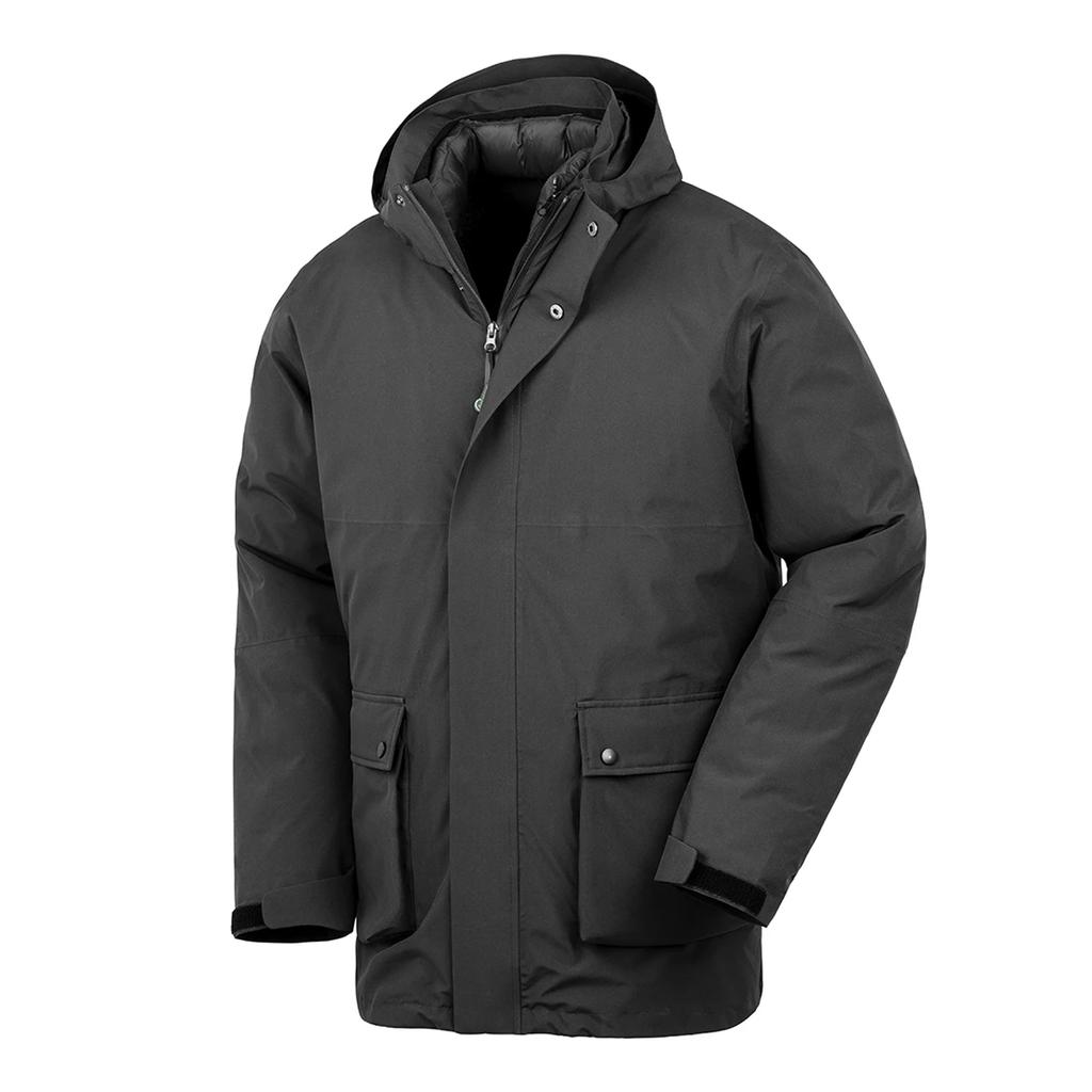 Result Recycled Mens 3 in 1 Ripstop Padded Jacket