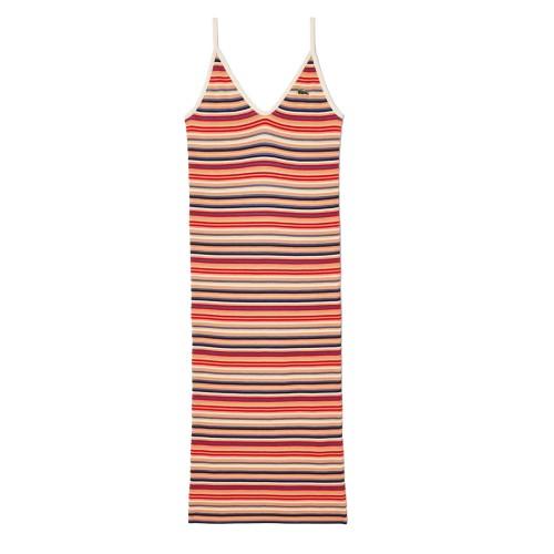 Lacoste Womens/Ladies Striped Cotton Blend Long Maxi Dress