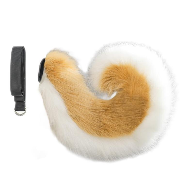 1/2 Stück Kunstpelz Tier-Schwanz Hundeschwanz Hundeohren Stirnband Halloween Cosplay Kostüm Hundeohren Haarband Hundeschwanz Hunde Kostüme