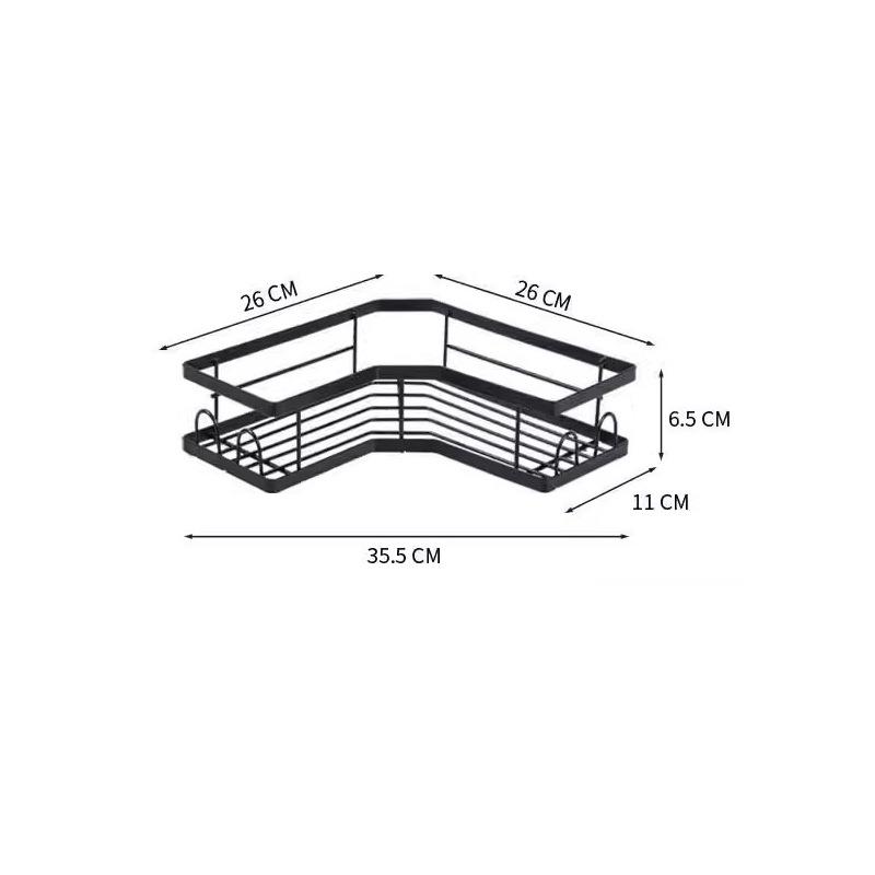 Drill-Free Corner Wall-Mounted Bathroom Storage Rack