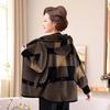 Women's Winter Plus Size Hooded Coat Middle-Aged & Elderly Autumn Elegant Casual Double-Faced Fleece Wool Coat