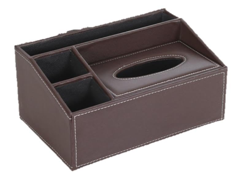 Speed Mao Desktop Storage Tissue Remote Control Case Box, Case, (Brown)