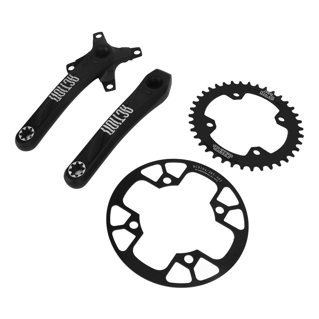 Bike Crankset 38T Narrow Wide Chainring with 170mm Crank Arms 36T To 38T Guard Plate Mountain Bike Crank Set
