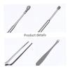 FOMIYES Stainless Steel Ear Wax Removal Tool, Ear Cleaner, Ideal for Ear Cleaning, Practical Ear Cleaning Goods, Silver Material, 2 Sets