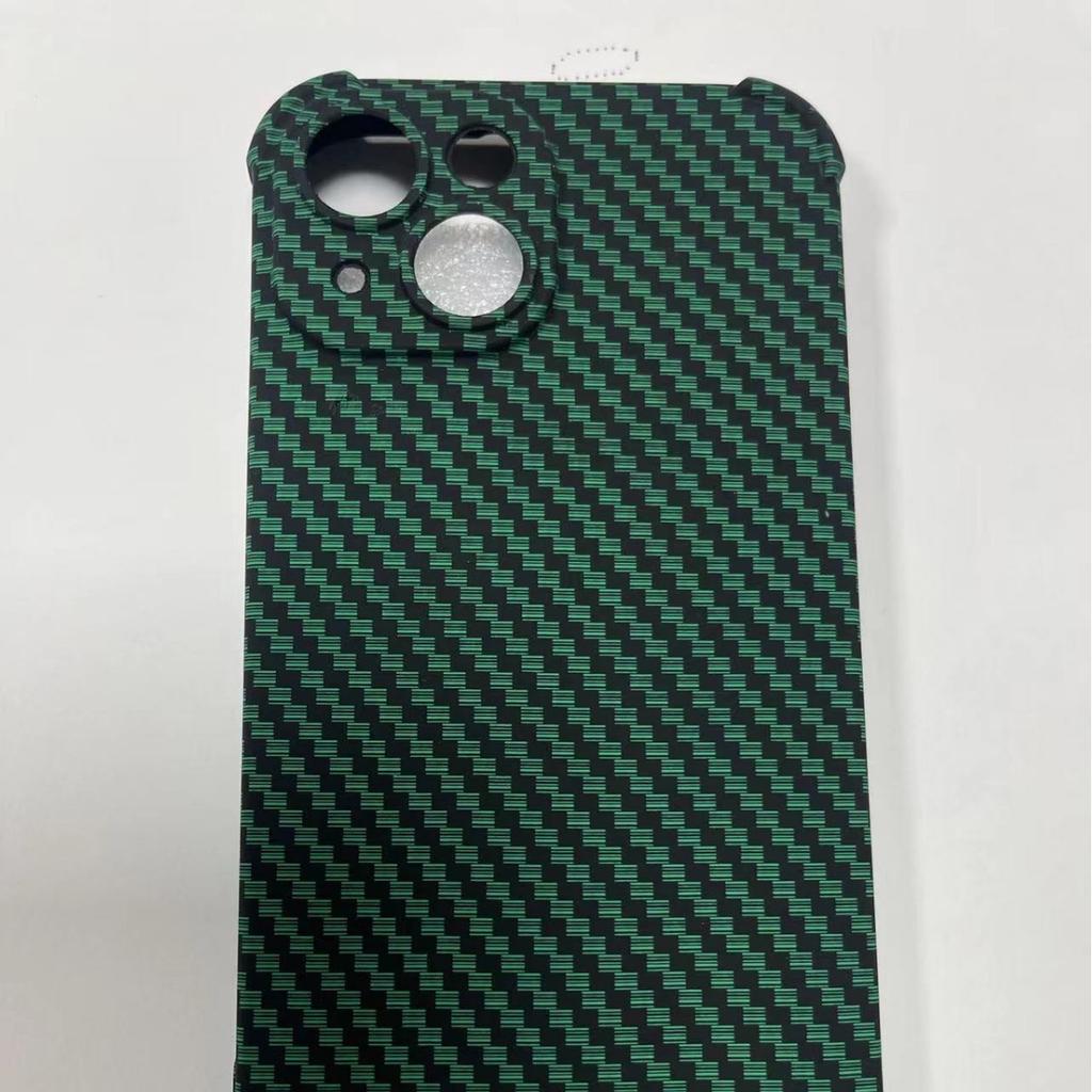 Vier Ecken Anti-Fall Kohlefaser Geeignet für IPhone15Pro Handyhülle Tpu Feines Loch Apple 13 Vollabdeckung Weiche Schale