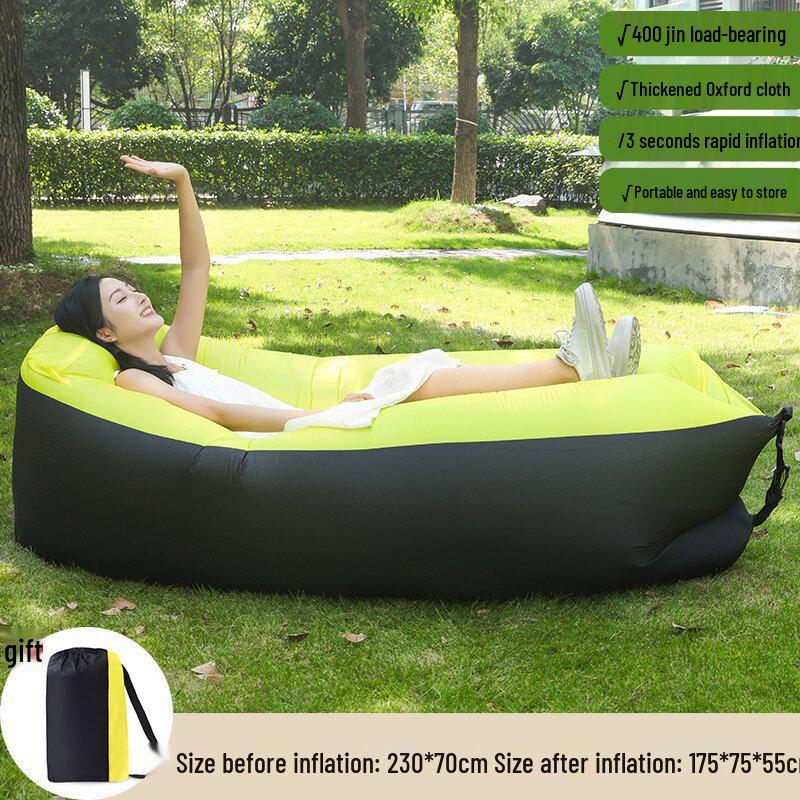 Canapea Gonflabilă de Exterior Lazy - Sac de Dormit Portabil și Pliabil în Stil Pernă