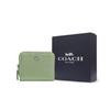Coach Billfold Wallet 11 Gold Logo Zipper Closure Refined Calfskin Wallet Regular Women Wallet Silver Light-Pistachio CH814-LHTY6