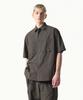 [City Leisure] Lightweight Nylon Oversized Short Sleeve Shirt [Mud Grey]