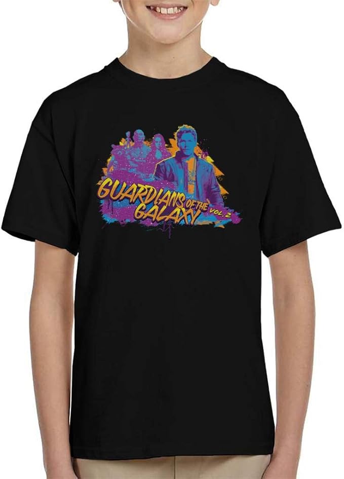 Marvel Guardians of The Galaxy Vol 2 Character Splatter Kid s T-Shirt 110